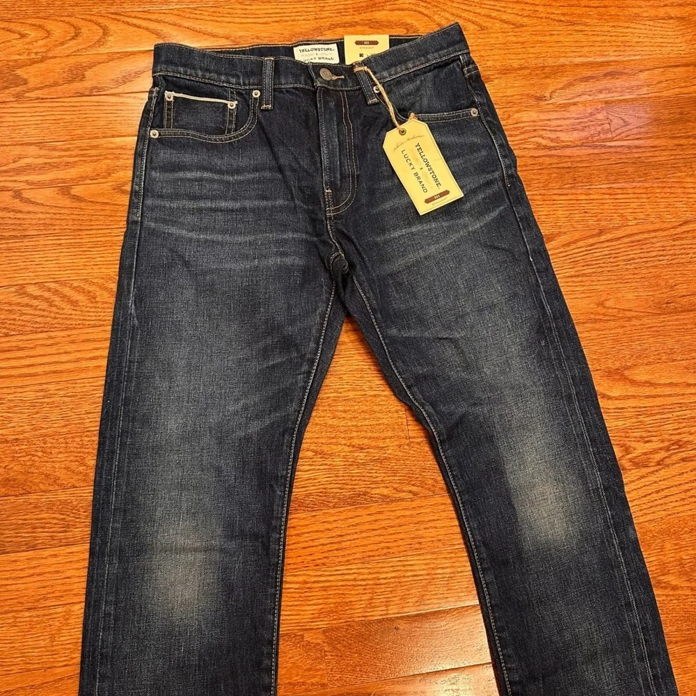 New Lucky‎ Brand x Yellowstone 223 Straight Leg Jeans Mens 29x32 Dark Wash Fade